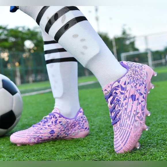 Purple Kids Athletic Soccer Shoes - Picture 4 of 4